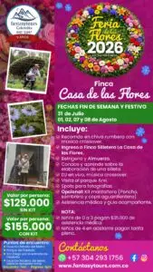 Tour a Finca Casa de las Flores Medellín Feria de las Flores 2026