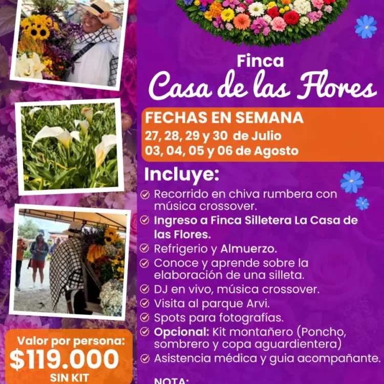 Tour entre semana Casa de las Flores Medellín Feria de las Flores 2026